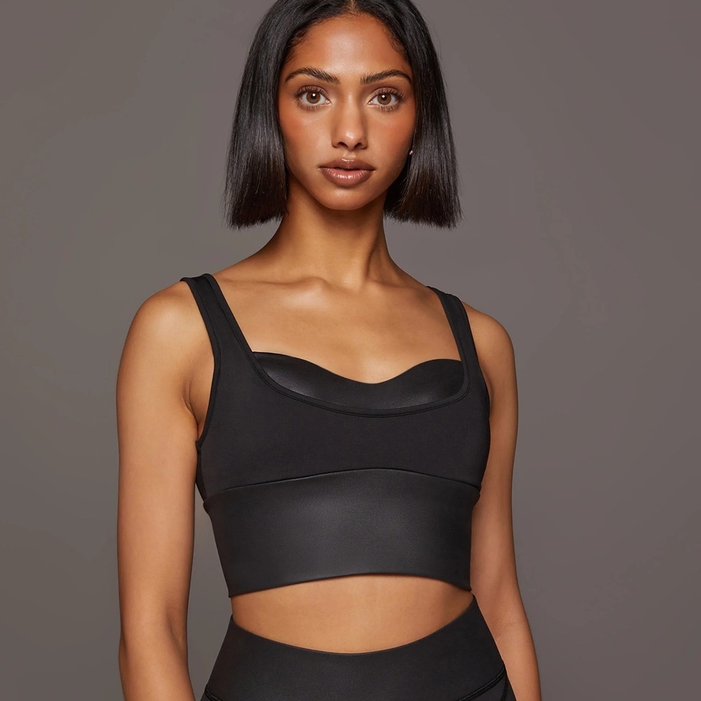 MICHI - Aerial Gloss Longline Bra - Black - XS NWT